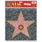 Beistle Club Pack of 12 Pink and Green Hollywood Celebrity Star Peel N' Place Decorations 15"